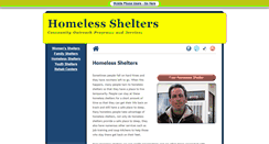 Desktop Screenshot of homelessshelterssite.org