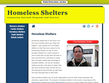 Tablet Screenshot of homelessshelterssite.org